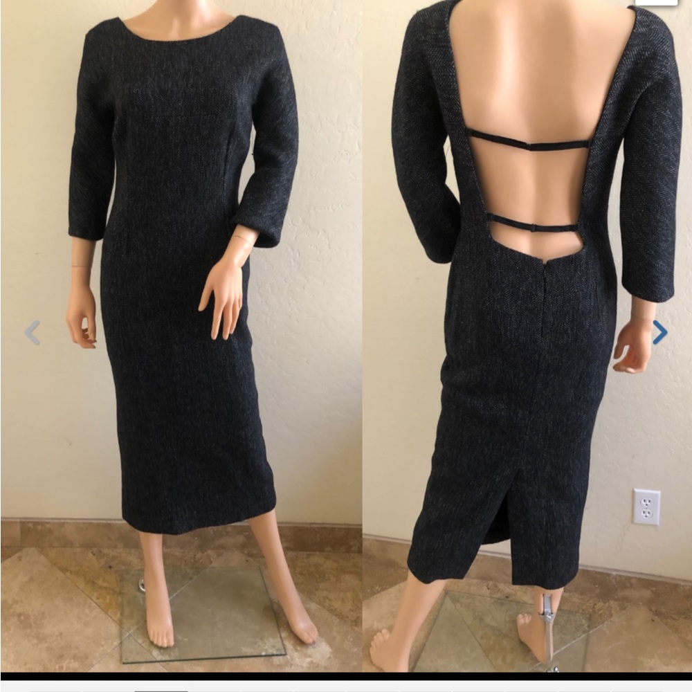 Very  rare dolce Gabbana tweed dress open back vintage